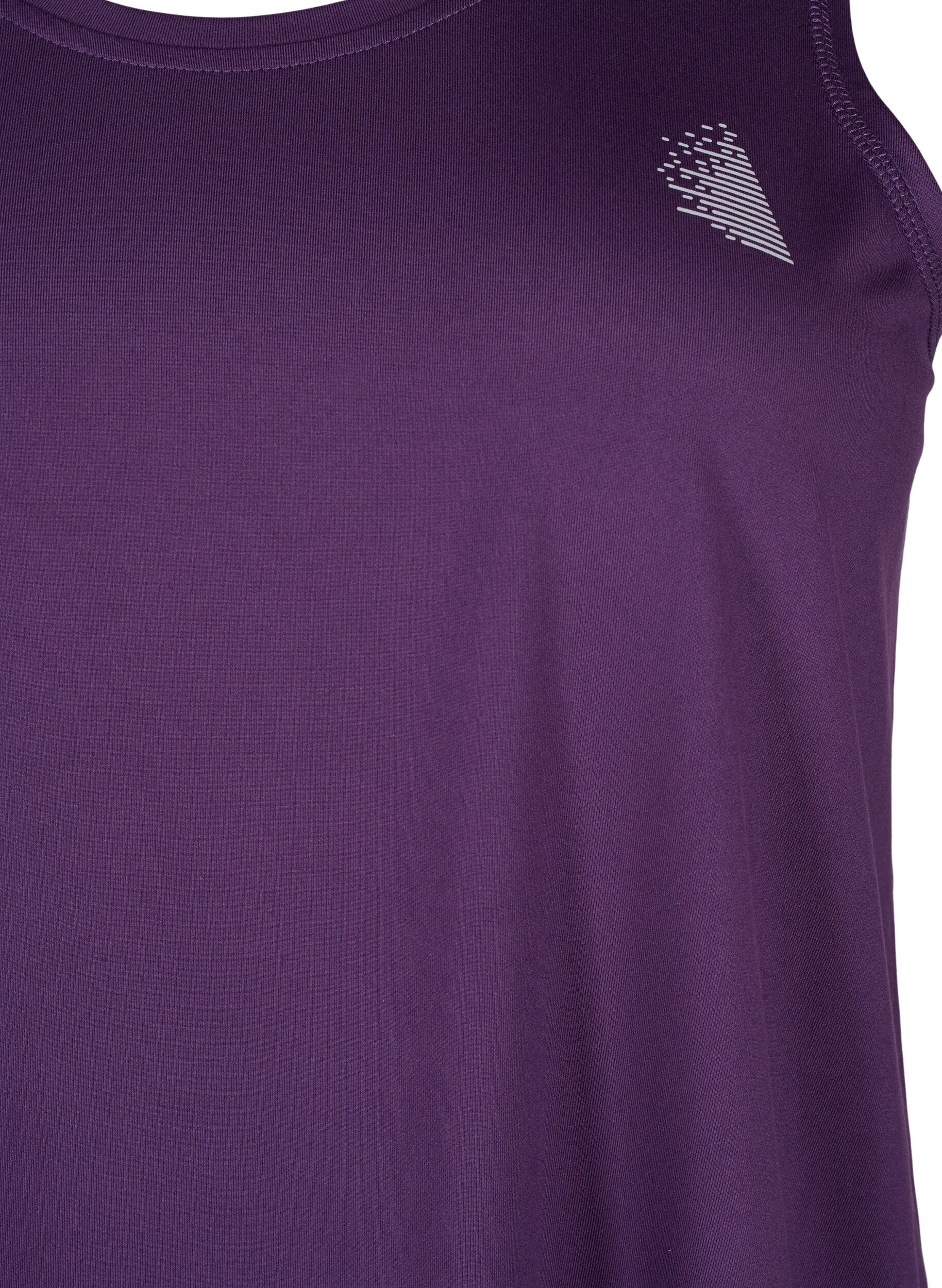 Zizzi Treningsoverdel med rund hals, Purple Pennant, Packshot image number 2