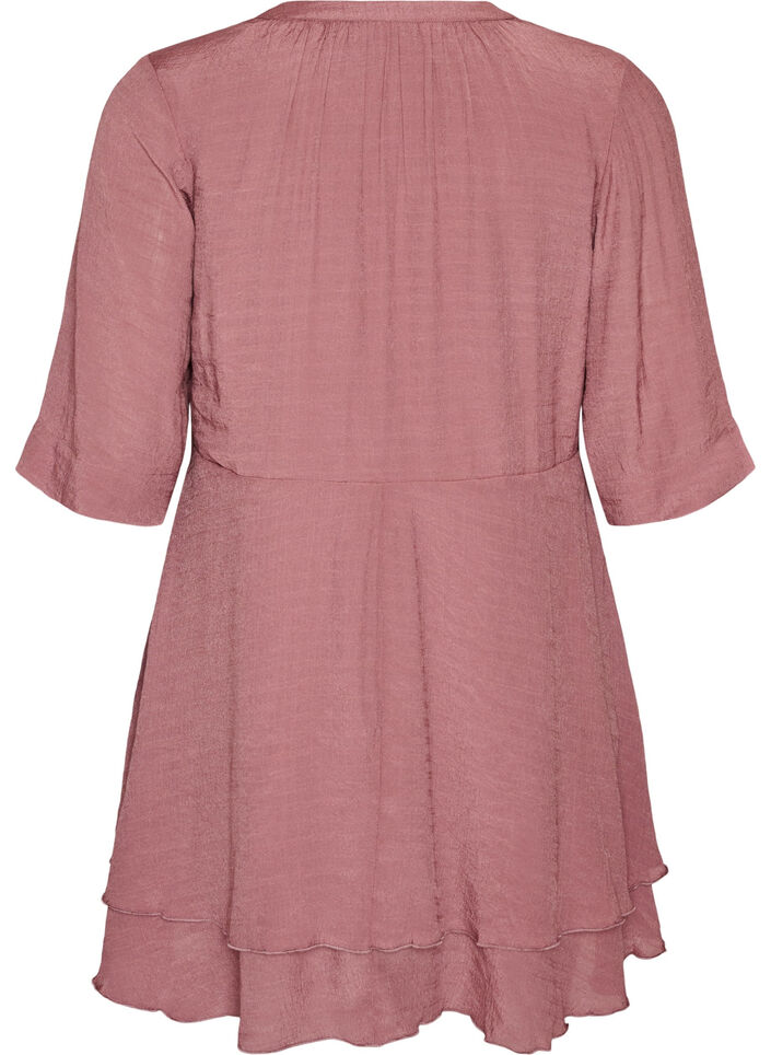A-formet kjole med lagdelte volanger, Rosa, Packshot image number 1