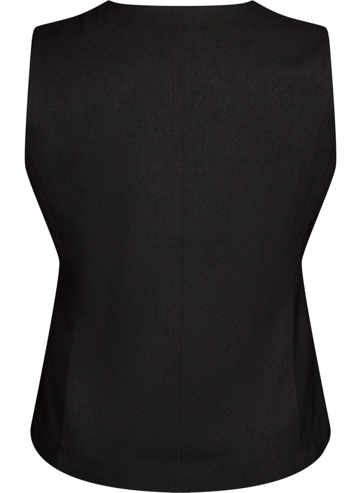 Vest med knappelukking, Svart, Packshot image number 1