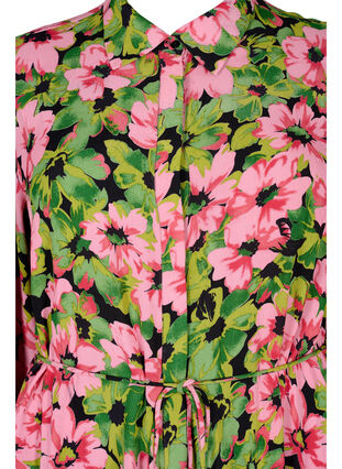 Skjorte i viskose med blomstermønster, Pink G. Flower AOP, Packshot image number 2