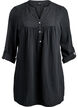 Bomullsmuslin tunika med broderie anglaise, Svart, Packshot image number 0