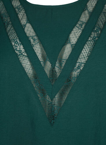 Bluse med lange ermer og blonder, Scarab, Packshot image number 2