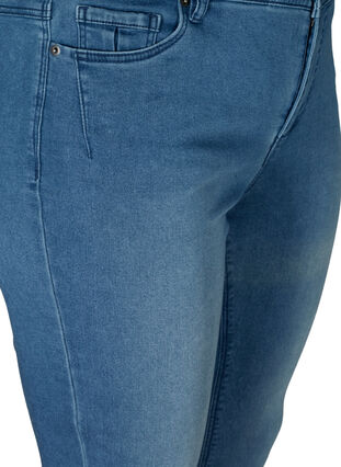 Slim fit Emily jeans med en normal høyde i livet, Blue denim, Packshot image number 2
