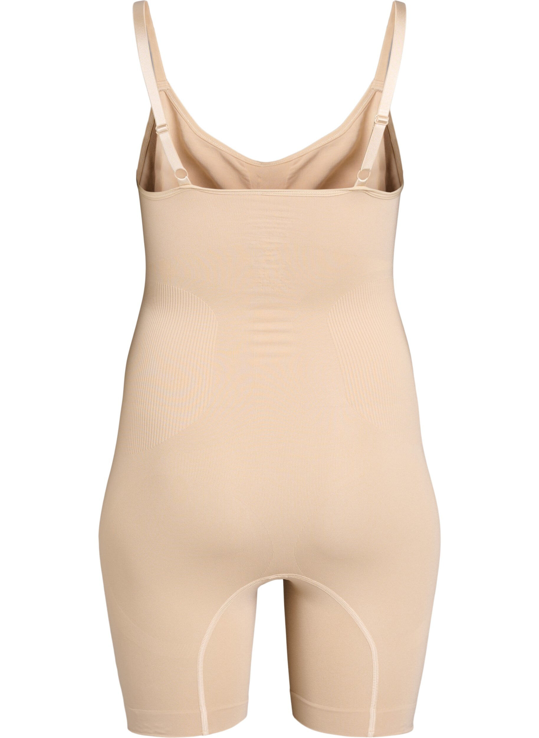 Zizzi Shapewear-body med &aring;pning i bunn, Beige, Packshot image number 1