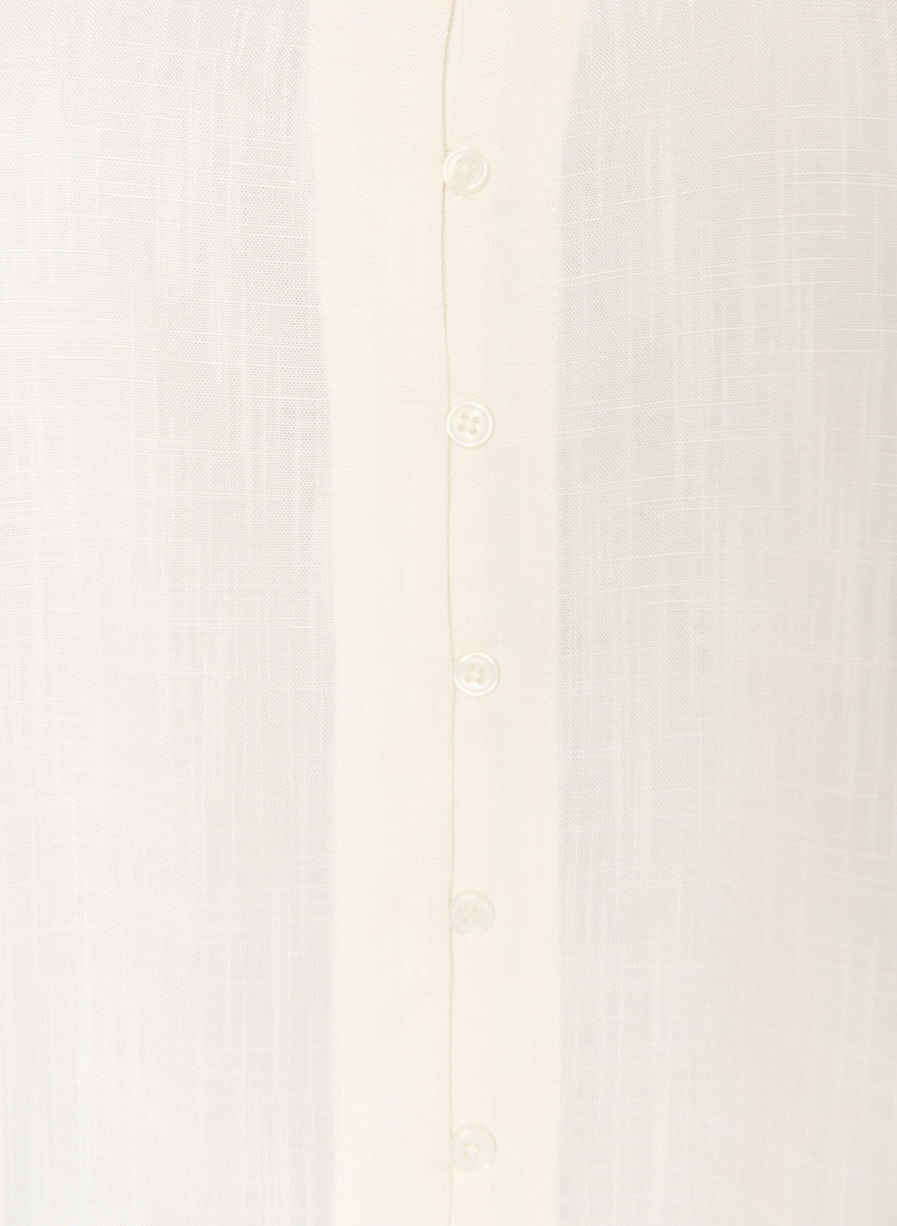 ZizziViskosebluse med heklet kant og knapper, Vanilje, Packshot image number 2