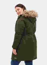 Vanntett vinterjakke med avtagbar hette, Forest Night, Model