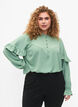 Bluse med volanger og knapper, Green Bay, Model image number 0