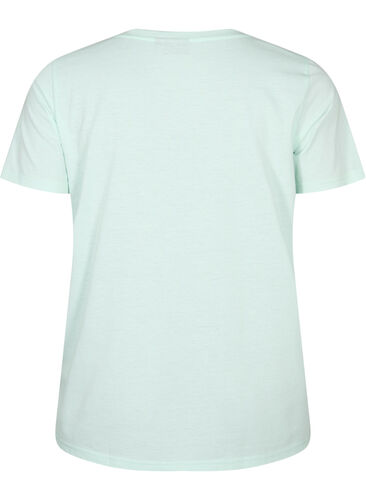 Kortermet T-skjorte med V-hals, Honeydew, Packshot image number 1