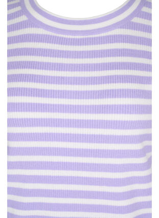 Stripete strikkegenser i ribb, Lavender Comb., Packshot image number 2
