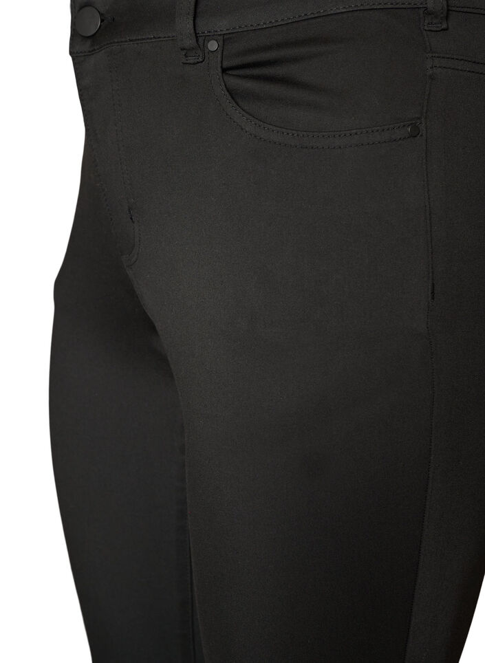 Emily Stay Black jeans med regular fit og vanlig midje, Svart, Packshot image number 2