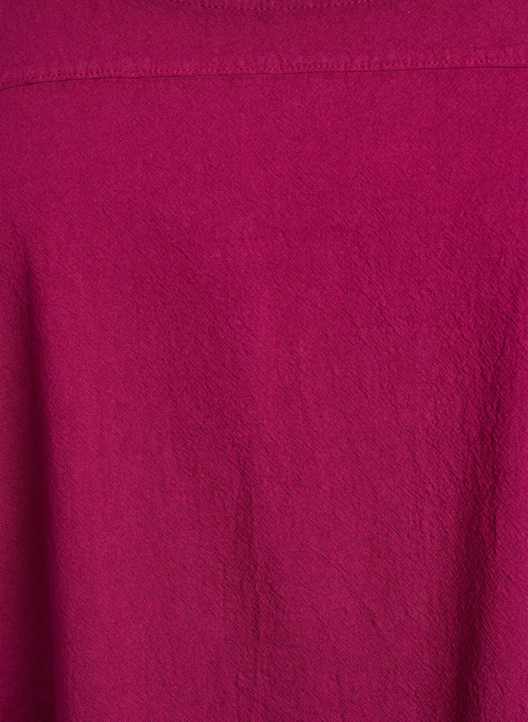 Zizzi Kortermet kjole i bomull, R&oslash;d, Packshot image number 2