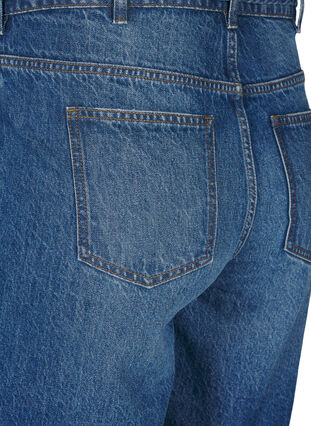 Zizzi Slim fit denimshorts med knytebelte, Blå, Packshot image number 3