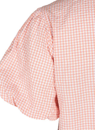 Rutete bluse med korte ermer, As Sample, Packshot image number 3