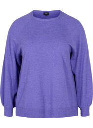 Melert strikkegenser, Purple Opulence Mel