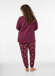 Pyjamasbukser med trykk, R&oslash;d, Model image number 2