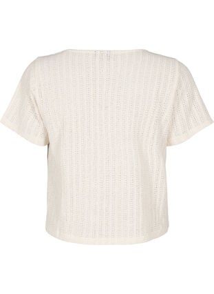 Zizzi Jersey cardigan med korte ermer, Vanilje, Packshot image number 1