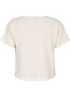 Jersey cardigan med korte ermer, Vanilje, Packshot image number 1