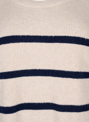 Ribbestrikket genser med striper, P.Stone/Navy.B.Mel., Packshot image number 2