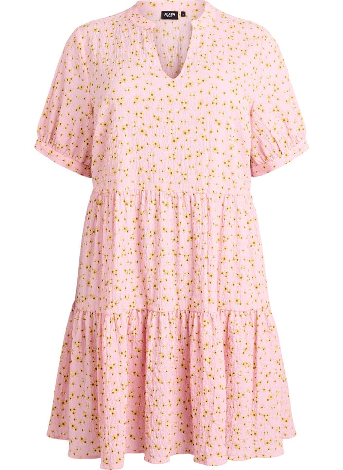 Kort A-linje kjole, Rosa, Packshot image number 0