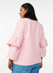 Boucl&eacute;-jakke med rysjedetaljer, Rosa, Model image number 2