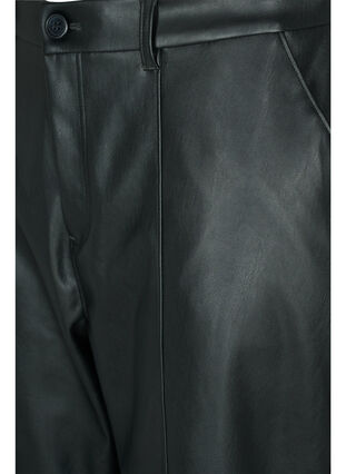 Bukser i imitert skinn, Black, Packshot image number 2