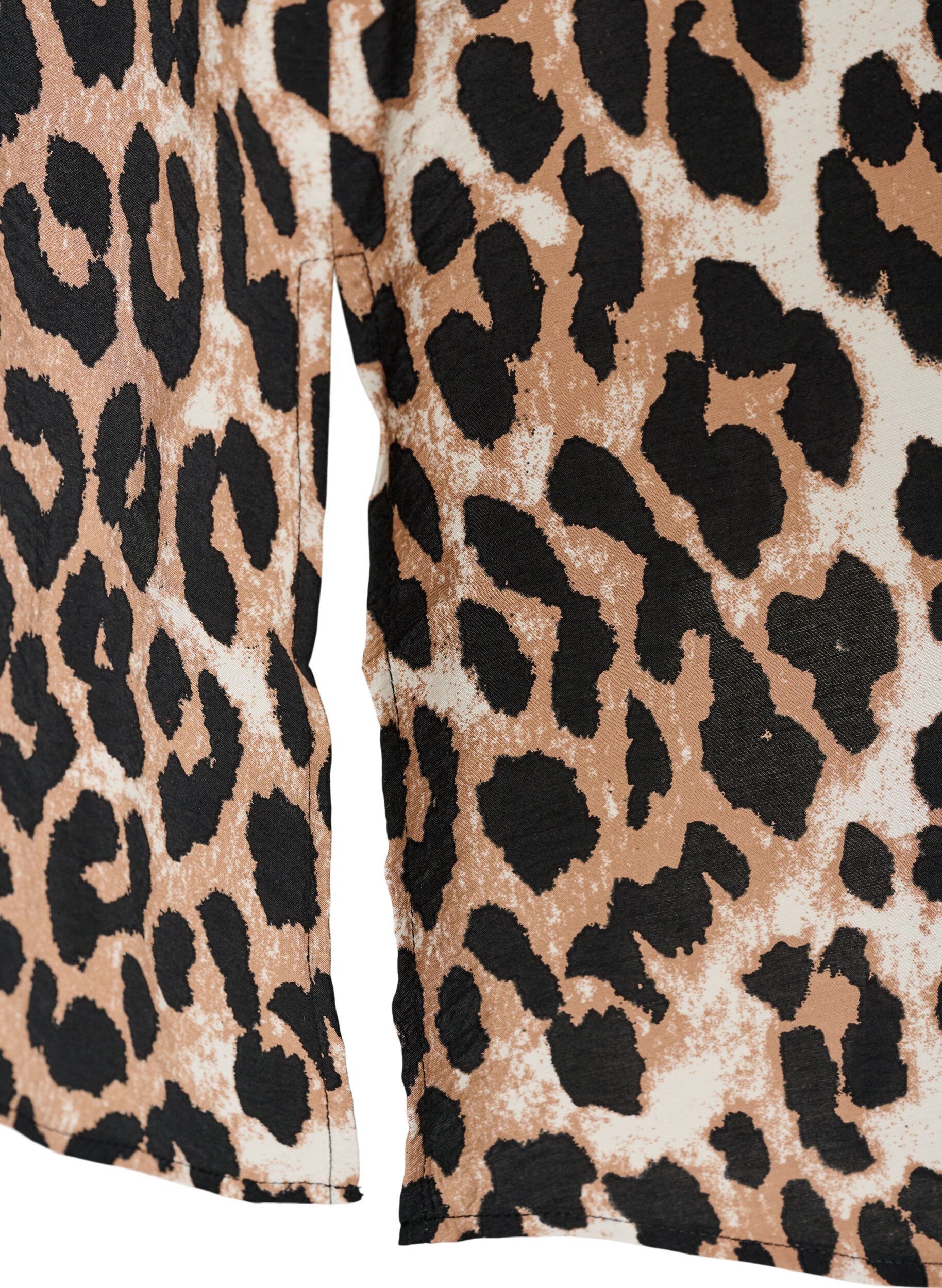 ZizziKjole med V-hals i viskose, Brun, Packshot image number 3