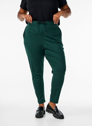 Zizzi Croppede Maddison-bukser, Grønn, Model image number 2