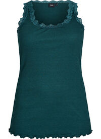 Topp med blondekant, Grønn Topp med blondekant