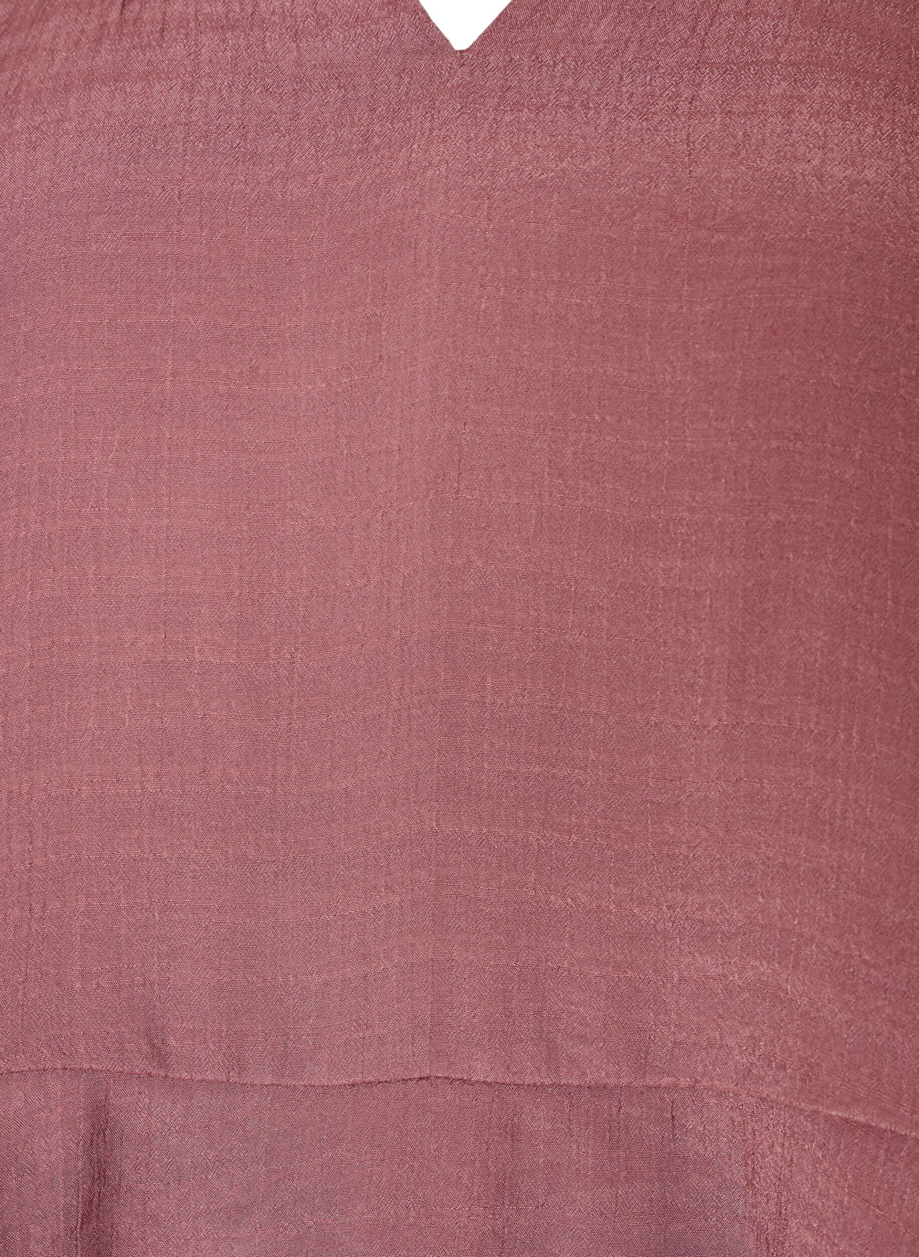 ZizziBluse med 3/4-ermer og volangdetaljer, Rosa, Packshot image number 2
