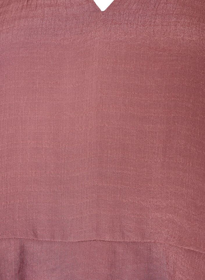 Bluse med 3/4-ermer og volangdetaljer, Rosa, Packshot image number 2