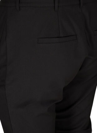 Klassiske bukser med høyt liv og ankellengde, Black, Packshot image number 3