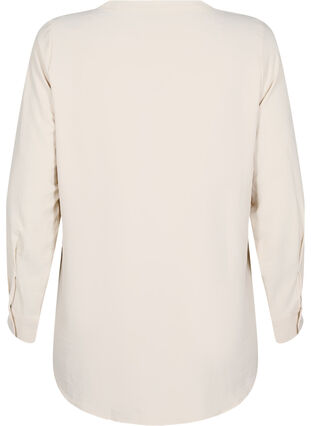Zizzi FLASH - Skjortebluse med lange ermer, Beige, Packshot image number 1