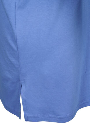 Ensfarget oversized T-skjorte med V-hals, Marina, Packshot image number 3