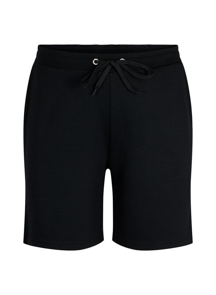 Shorts i modalblanding med lommer, Svart, Packshot image number 0