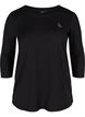 Treningsbluse med 3/4-ermer, Svart, Packshot image number 0