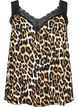 Topp med blonder av viskose, Leopard, Packshot image number 0