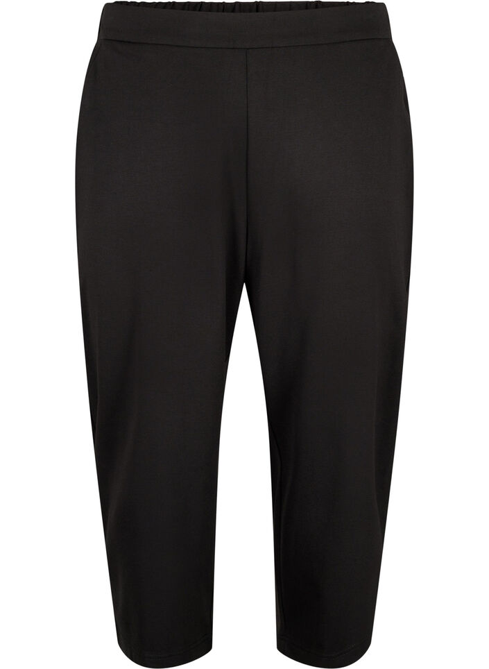 Maddison løse knebukser med lommer, Svart, Packshot image number 0