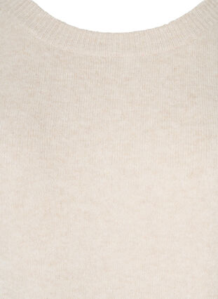 Melert strikket kjole med knapper, Pumice Stone Mel., Packshot image number 2