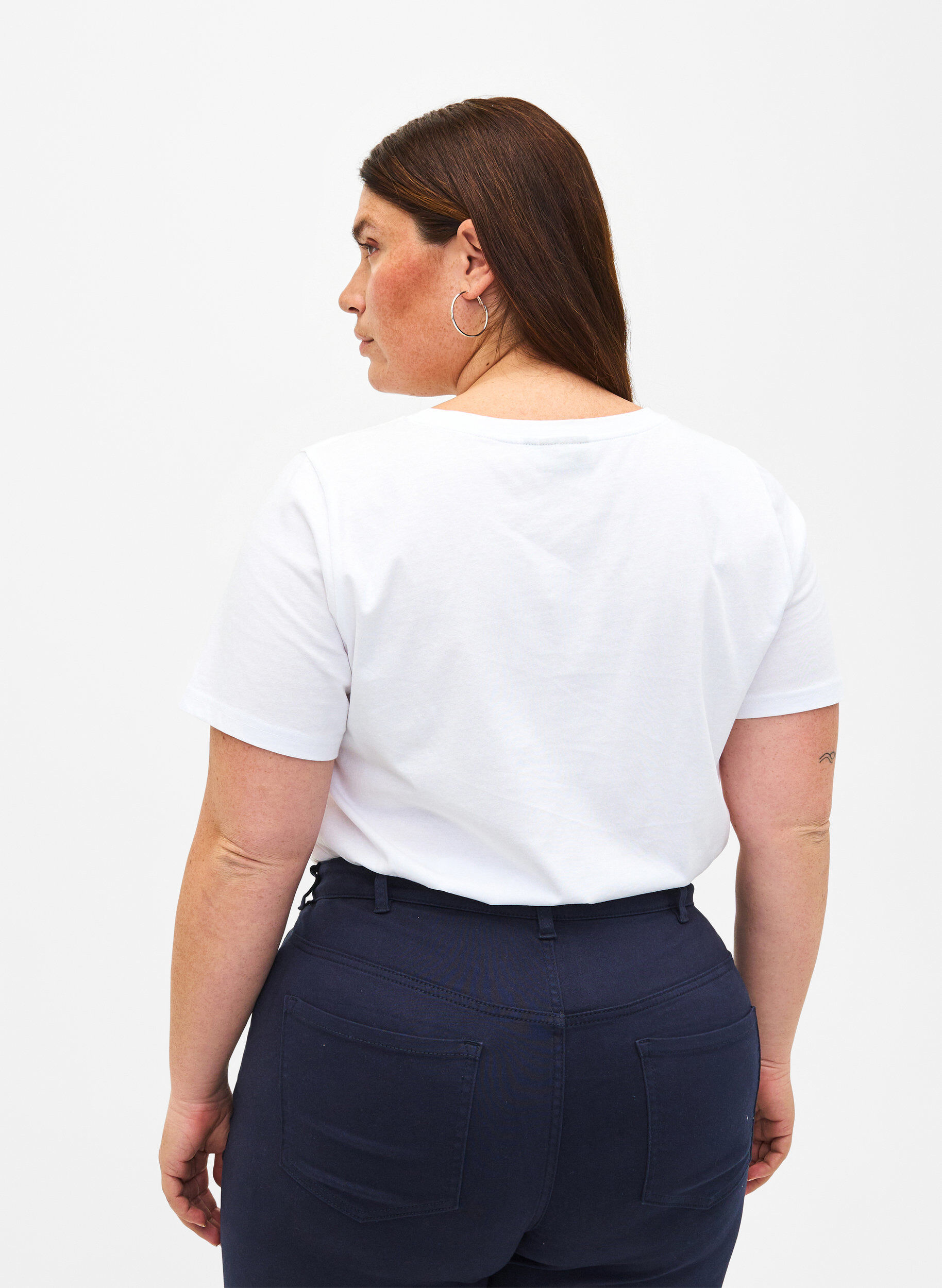 Zizzi T-skjorter med blomstermotiv, Bright W. w. Flower, Model image number 1