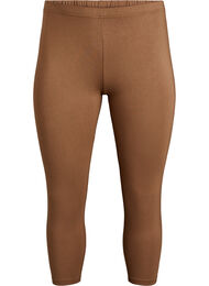 Basisleggings i viskose med 3/4-lengde, Brun