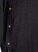 Strikkebluse med knapper i sidene, Svart, Packshot image number 3