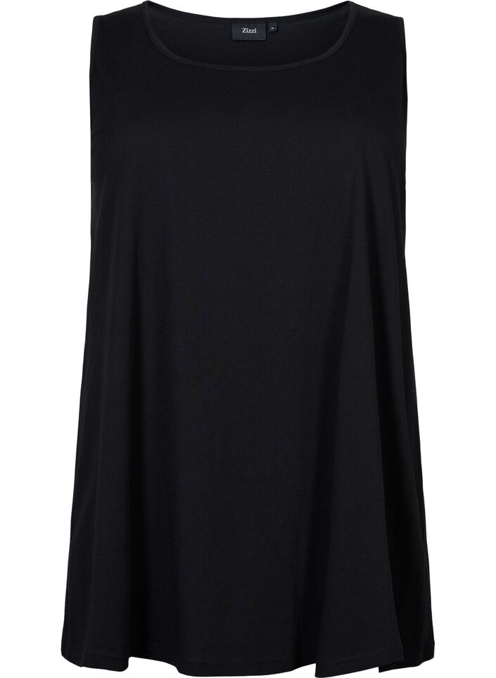 Bomullstopp med A-form, Svart, Packshot image number 0