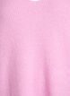 Strikkebluse med V-hals og raglanermer, Rosa, Packshot image number 2