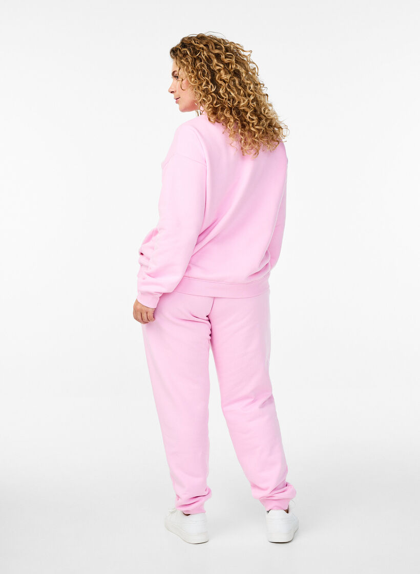 Joggebukse med høy midje, Lilac Sachet, Model