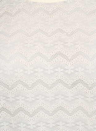 Zizzi Blondebluse med korte ermer og bølget faldkant, Vanilje, Packshot image number 2