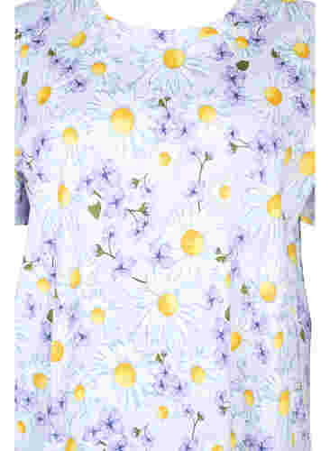 Oversize pysjamas T-skjorte med mønster, Lavender Blue AOP, Packshot image number 2