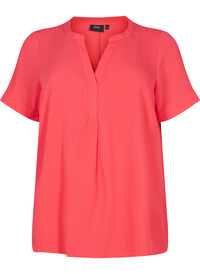 Kortermet bluse med V-hals