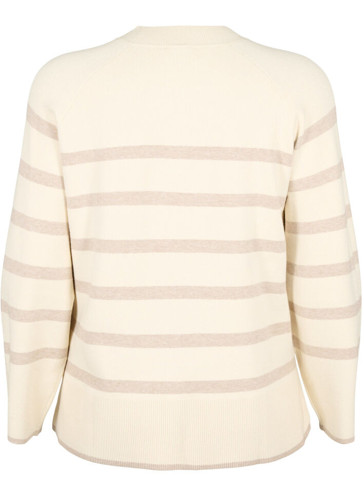 Genser i viskoseblanding med glidelås i siden	, Birch W/Simply T., Packshot image number 1