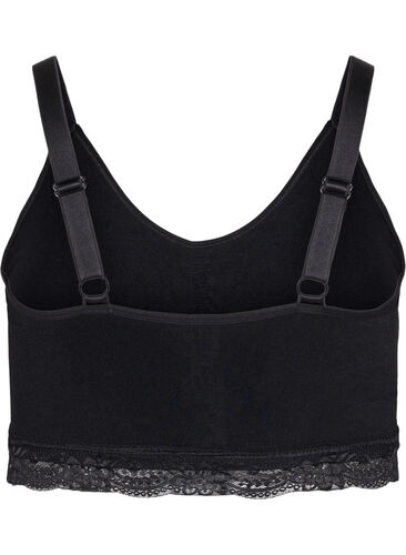 Myk BH med blondekant, Black, Packshot image number 1