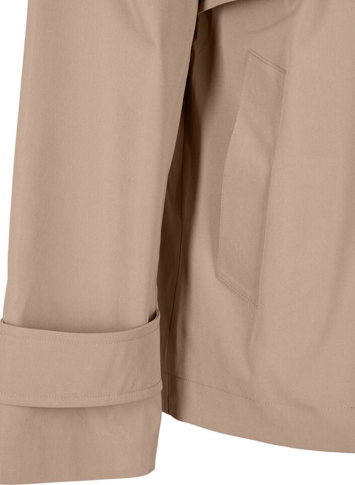 Kort trenchcoat med klassiske detaljer, Desert Taupe, Packshot